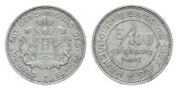 STAATLICHE NOTMÜNZEN 5/100 Verrechnungs-Marke Hamburgische Bank von 1923 AG -