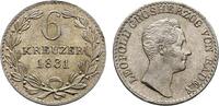 BADEN 6 Kreuzer Karl Leopold Friedrich, 1830-1852. -