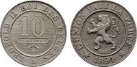 BELGIEN 10 Centimes Leopold II., 1865-1909. -