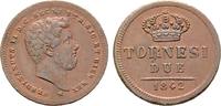 ITALIEN Ku.-2 Tornesi Ferdinand II., 1830-1859. -