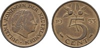 NIEDERLANDE 5 Cents Juliana, 1948-1980. -