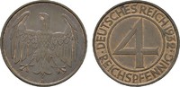 WEIMARER REPUBLIK 4 Reichspfennig -