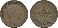 BADEN Ku.-Kreuzer Karl Leopold Friedrich, 1830-1852. -