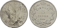 BELGIEN 5 Francs Albert I., 1909-1934. -