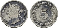 GROSSBRITANNIEN 5 Cents Straits Settlements (Malaysia). -
