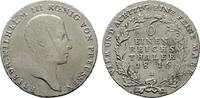 BRANDENBURG-PREUSSEN 1/6 Taler Friedrich Wilhelm III., 1797-1840. -
