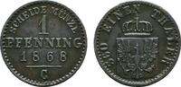 BRANDENBURG-PREUSSEN Pfennig Wilhelm I., 1861-1888. -