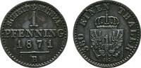 BRANDENBURG-PREUSSEN Pfennig Wilhelm I., 1861-1888. -