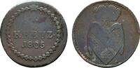 BADEN Ku.-1/2 Kreuzer Karl Friedrich, 1746-1811. -