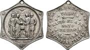 RELIGION & KIRCHE Tragbare versilberte Taufmedaille -