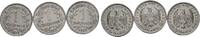 DRITTES REICH 3x 1 Reichsmark -