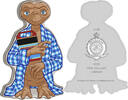 Niue 2 Dollar E.T. The Extra-Terrestrial 40th Anniversary 1 Oz Silver Shaped Coin -