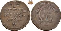 Lippe-Detmold 1 Pfennig 1791 ss, leicht dezentriert 167.34 元 含增值税 ＋  460.20 元 运费