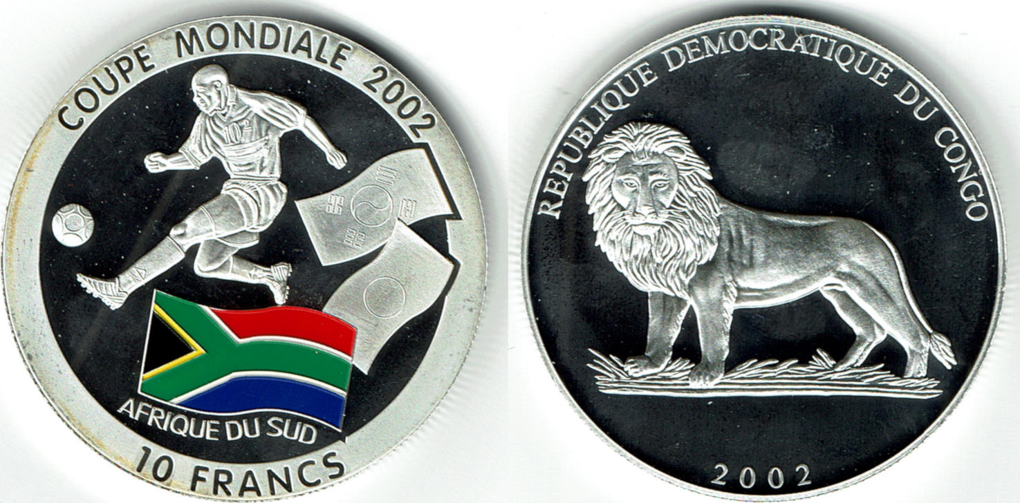 10 francs 2002 republik kongo congo commemorative