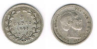 Niederlande 5 Cent netherlands 1868, 5 Cents, silver, like scan, wilhelm III. -