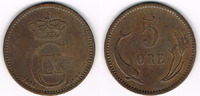 Dänemark 5 Öre denmark coin, 5 öre, Christian IX., like scan -