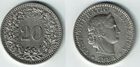 Schweiz 20 Rappen 1884 Switzerland, 20 Rappen 1884 B, like scan sehr schön 29.29 元 含税 ＋  100.41 元 运费