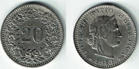 Schweiz 20 Rappen 1913 Switzerland, 20 Rappen 1913 B, like scan sehr schön 25.10 元 含税 ＋  100.41 元 运费