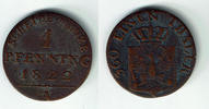 Preußen 1 Pfennig prussia, Friedrich Wilhelm III., 1 Pfennig 1822 A, like scan -