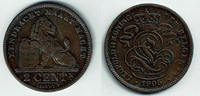 Belgien 2 Centimes belgium (belgique), 2 Centimes 1905, king leopold II., like scan -