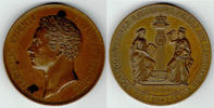Württemberg - König Wilhelm I. Bronzemedaille Bronze-Medaille, Wilhelm I., 25jähriges Regierungsjubiläum, siehe Scan -