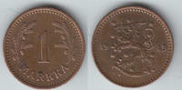 Finnland 1 Markka Finland, 1943, 1 Markka, like scan! -