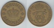 Dänemark 2 Kroner denmark, 2 kroner 1925, Christian X., like scan -