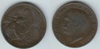 Italien 10 Centesimi italy 1924, 10 Centesimi, Vittorio Emanuele III. , like scan -