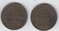 Preußen 1 Pfennig prussia, Wilhelm I., 1 Pfennig 1869 A, like scan -