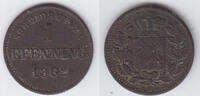 Bayern 1 Pfennig Bayern, König Maximilian II., Kursmünze 1 Pfennig, siehe Scan -