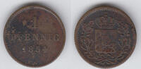 Bayern 1 Pfennig Bayern, König Maximilian II., Kursmünze 1 Pfennig, siehe Scan -