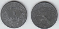 Belgien - Deutsche Besetzung 1. Weltkrieg 5 Cent (5 Centimes) belgium (belgique), 5 Cent, like scan -