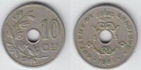 Belgien 10 Centimes belgium (belgique), 10 Centimes 1905, king leopold II., like scan -