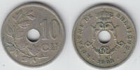 Belgien 10 Centimes belgium (belgique), 10 Centimes 1902, king leopold II., like scan -