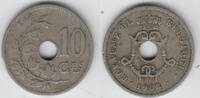 Belgien 10 Centimes belgium (belgique), 10 Centimes 1902, king leopold II., like scan -