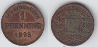 Bayern 1 Kreuzer bavaria, Maximilian II., 1 Kreuzer, like scan -
