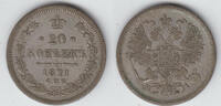 Russland 20 Kopeken russia, 205 kopeks 1871, alexander II., like scan -