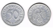 Drittes Reich 50 Pfennig Drittes Reich, Kursmünze 50 Pfennig 1939 A, Aluminium! Beispielabbildung -