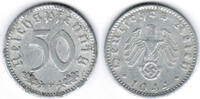 Drittes Reich 50 Pfennig Drittes Reich, Kursmünze 50 Pfennig 1944 F, Aluminium! Siehe Abbildung -