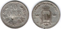 Schweden 10 Öre sweden silver coin, 10 Öre, Oscar II., like scan! -