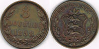 Guernsey 8 Doubles Guernsey, 8 Doubles 1858, Erhaltung siehe Scan! -