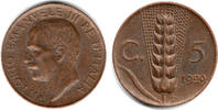 Italien 5 Centesimi italy 1929, 5 Centesimi, Vittorio Emanuele III. , like scan -