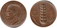 Italien 5 Centesimi italy 1932, 5 Centesimi, Vittorio Emanuele III. , like scan -