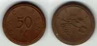Notmünzen Freistaat Sachsen 50 Pfennig Freistaat Sachsen, 50 Pfennig (Böttger-Steinzeug), Beispielabbildung! -