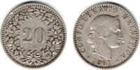 Schweiz 20 Rappen 1881 Switzerland, 20 Rappen 1881 B, like scan fast seh... 33.47 元 含税 ＋  100.41 元 运费