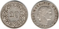 Schweiz 20 Rappen 1906 Switzerland, 20 Rappen 1906 B, like scan sehr schön 23.01 元 含税 ＋  100.41 元 运费