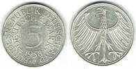 BRD 5 DM 1958 G Bundesrepublik Deutschland, 5 DM Silberadler 1958 G, Erh... 75.16 元 含税 ＋  100.21 元 运费