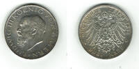 Bayern 3 Mark Kaiserreich, Bayern 3 Mark 1914 D, König Ludwig III., Erhaltung siehe Scan -
