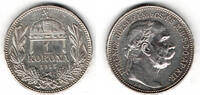 Ungarn 1 Korona Hungary, 1 Korona 1915 silver, Franz Joseph, like scan -