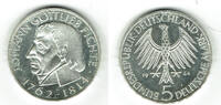 BRD 5 DM Deutschland, 5 DM 1964 J, Johann Gottlieb Fichte, Erhaltung siehe Scan! -